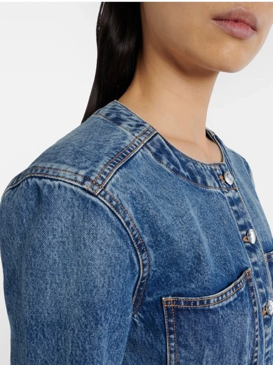 Veronica Beard Zahara Denim Peplum Jacket NWT - Picture 4 of 10